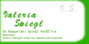 valeria spiegl business card